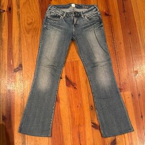 Women's Silver Brand Blue Denim Jeans